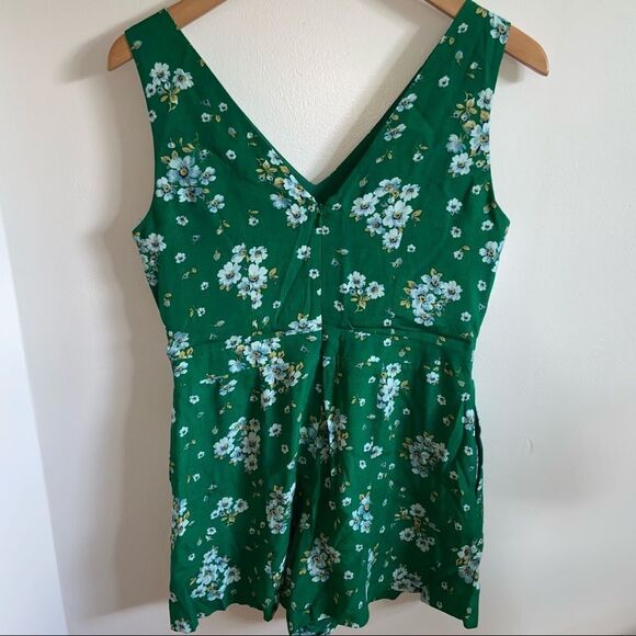 Loft - green floral pattern romper - Picture 7 of 14